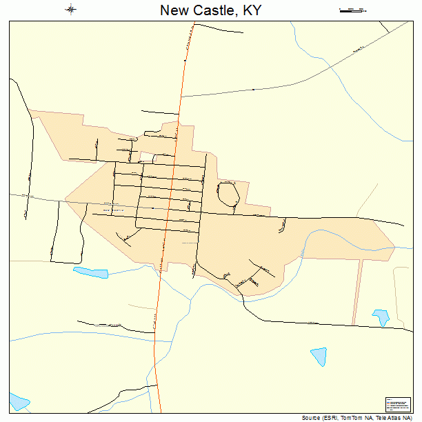 New Castle, KY street map