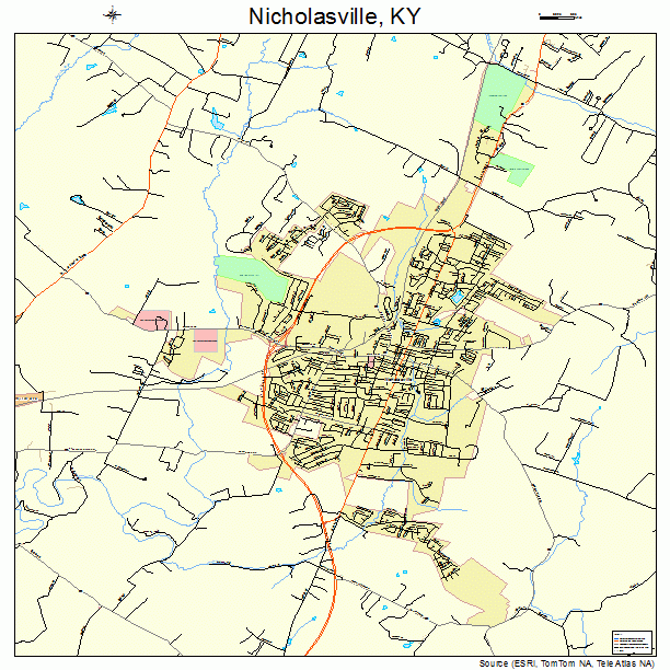 Nicholasville, KY street map