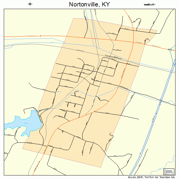 Nortonville, KY street map