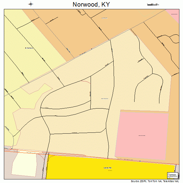 Norwood, KY street map