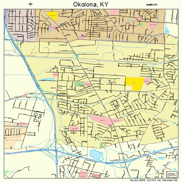 Okolona, KY street map
