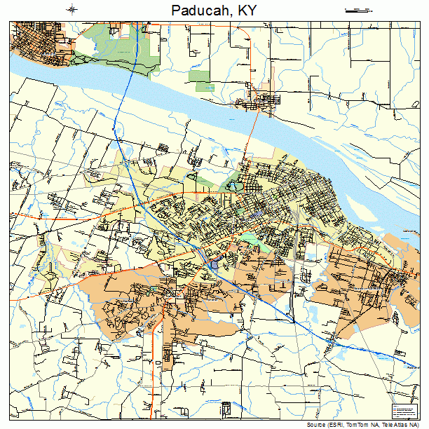 Paducah, KY street map