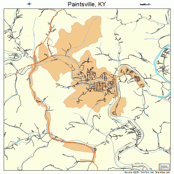 Paintsville, KY street map