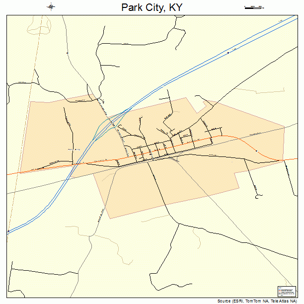 Park City, KY street map
