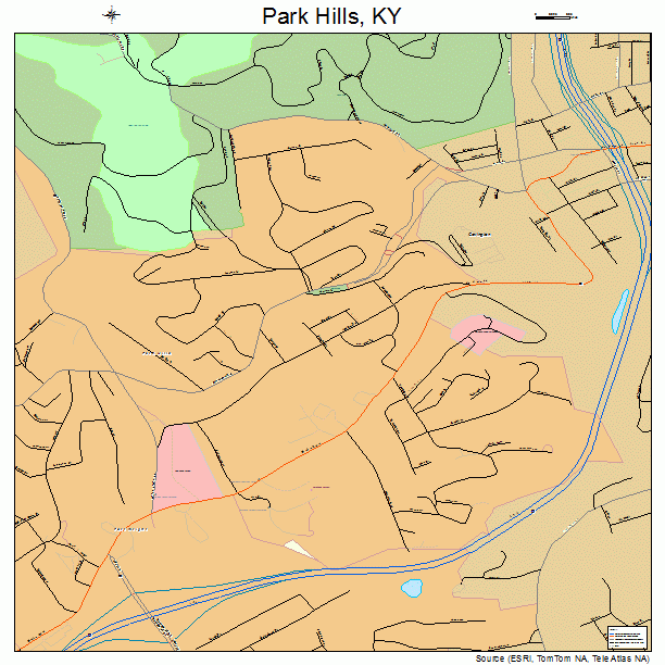 Park Hills, KY street map