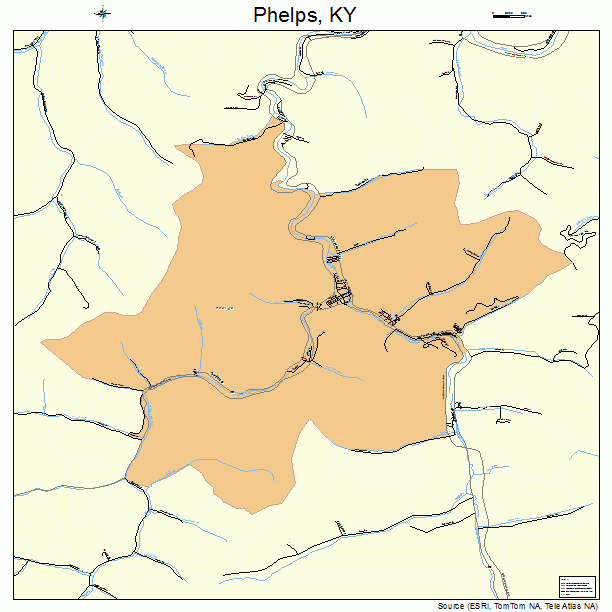 Phelps, KY street map