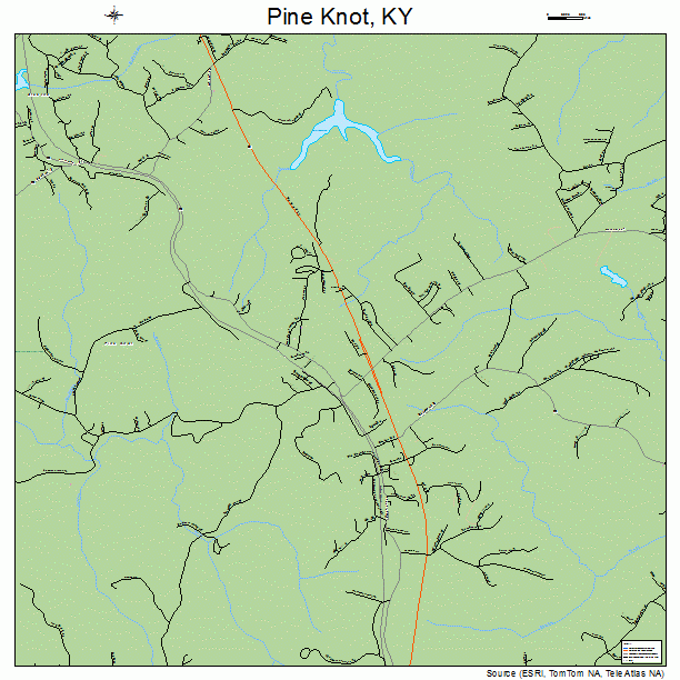 Pine Knot, KY street map