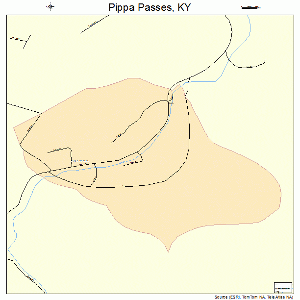 Pippa Passes, KY street map