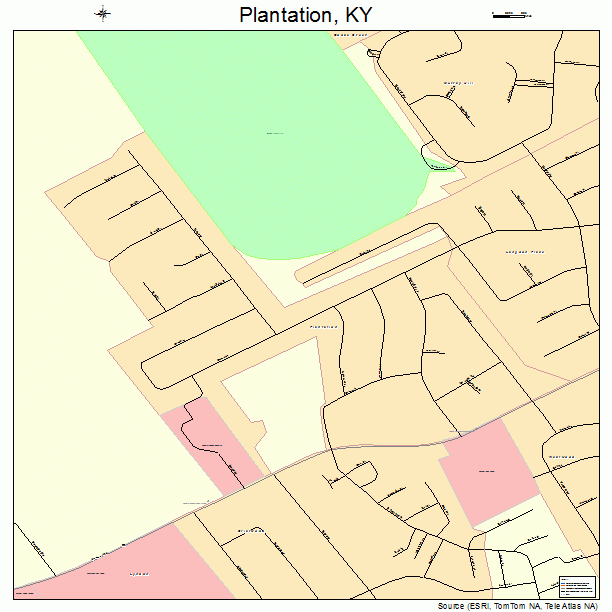 Plantation, KY street map