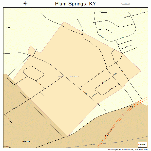 Plum Springs, KY street map