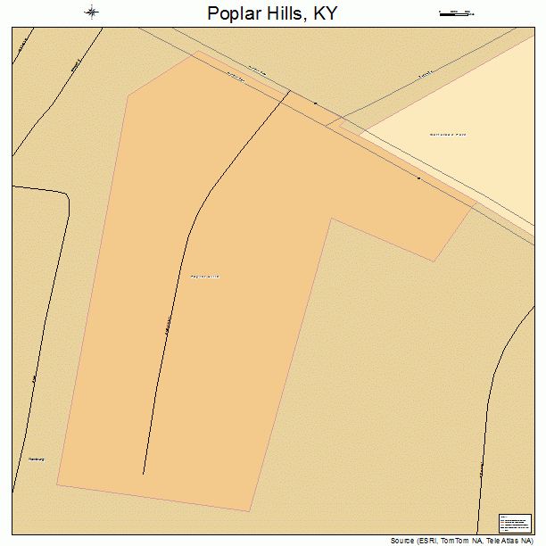 Poplar Hills, KY street map