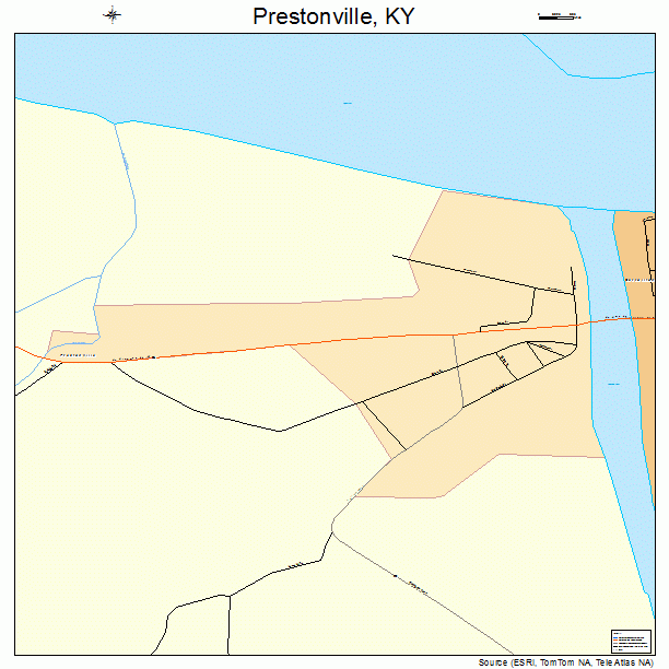 Prestonville, KY street map