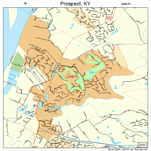 Prospect, KY street map