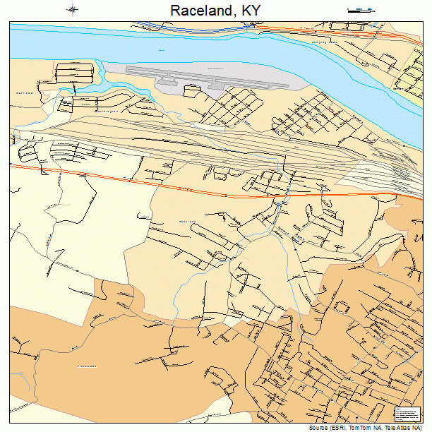 Raceland, KY street map