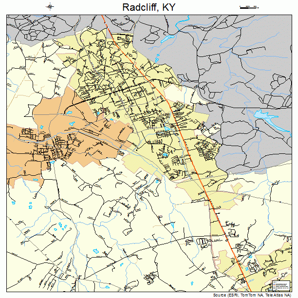 Radcliff, KY street map