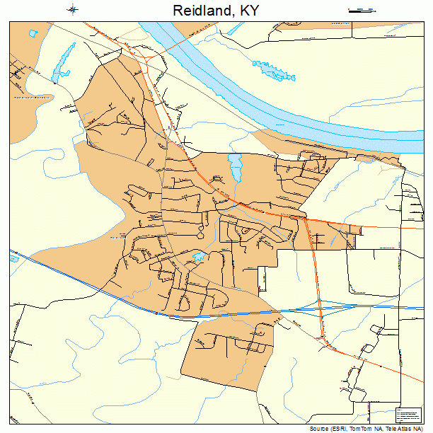 Reidland, KY street map