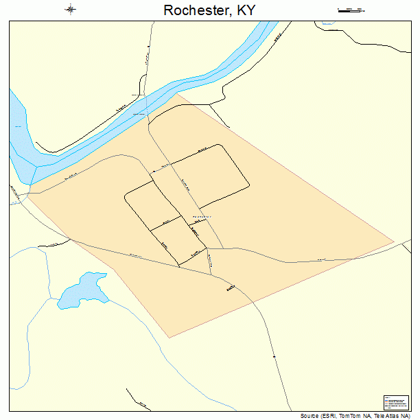 Rochester, KY street map