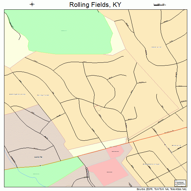 Rolling Fields, KY street map