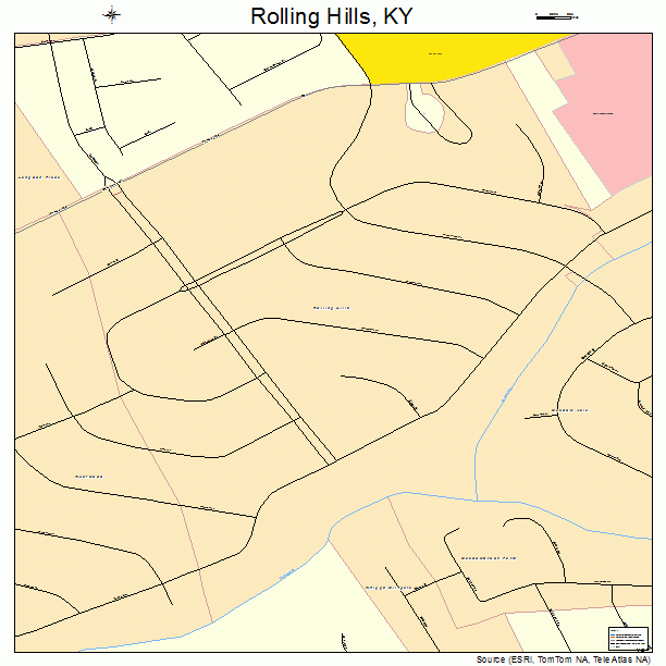 Rolling Hills, KY street map