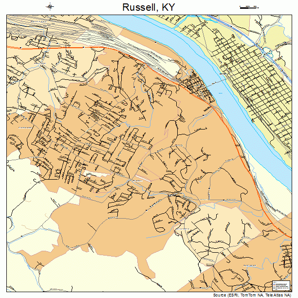 Russell, KY street map