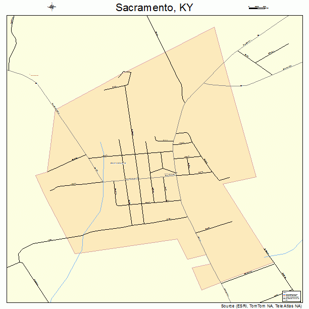 Sacramento, KY street map