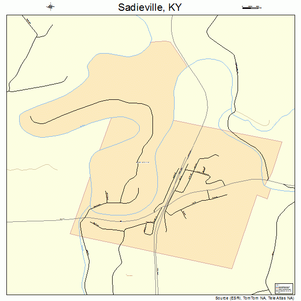 Sadieville, KY street map