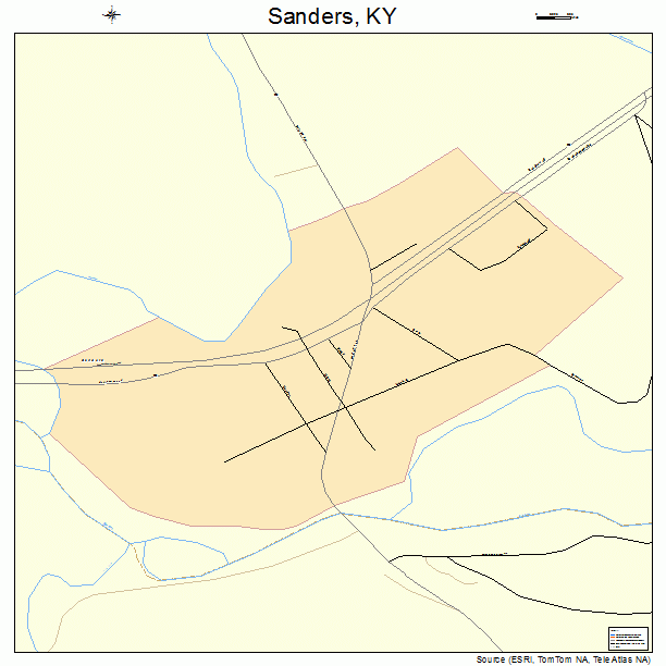 Sanders, KY street map