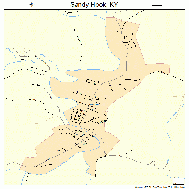 Sandy Hook, KY street map