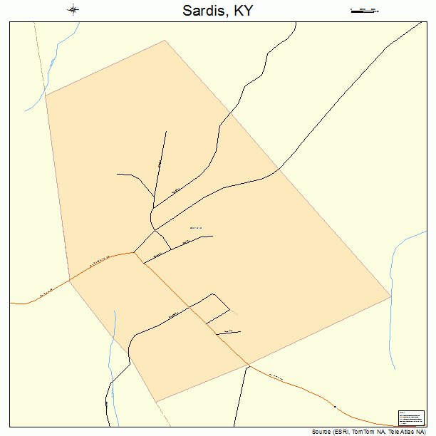 Sardis, KY street map