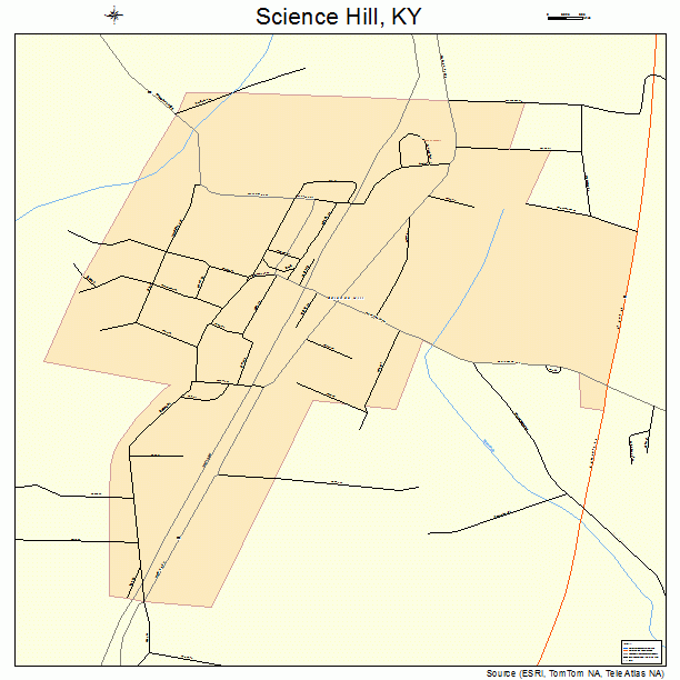 Science Hill, KY street map