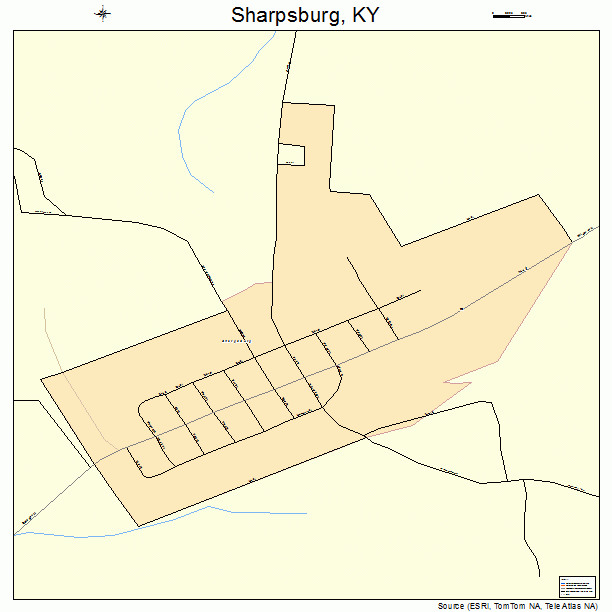 Sharpsburg, KY street map