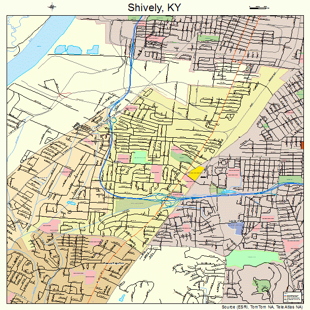 Shively, KY street map