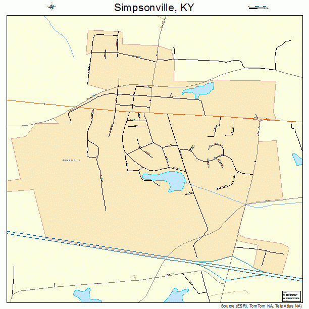 Simpsonville, KY street map