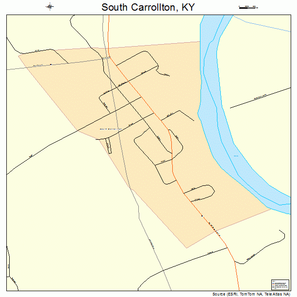 South Carrollton, KY street map