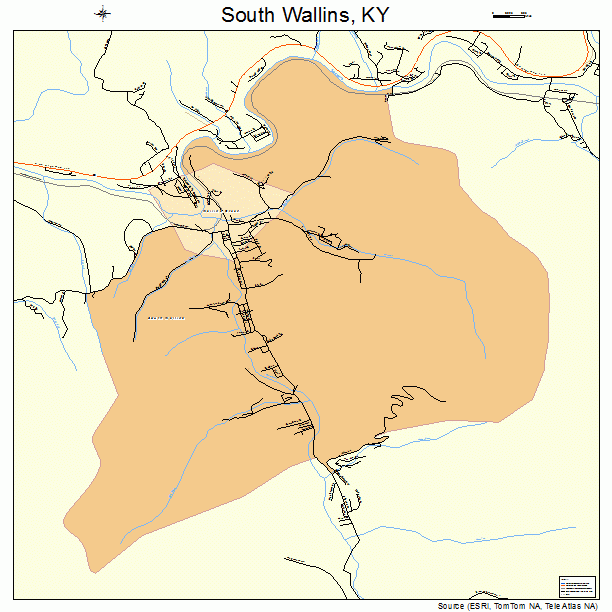 South Wallins, KY street map