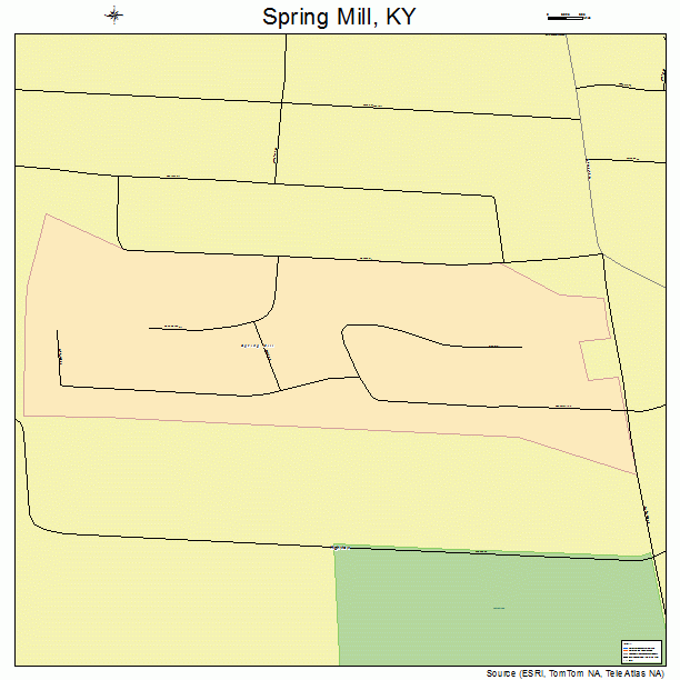 Spring Mill, KY street map