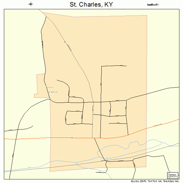 St. Charles, KY street map