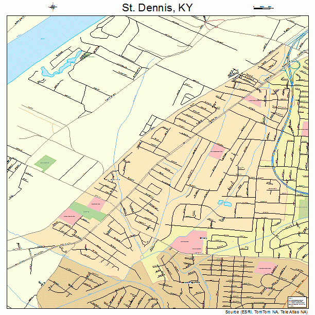 St. Dennis, KY street map