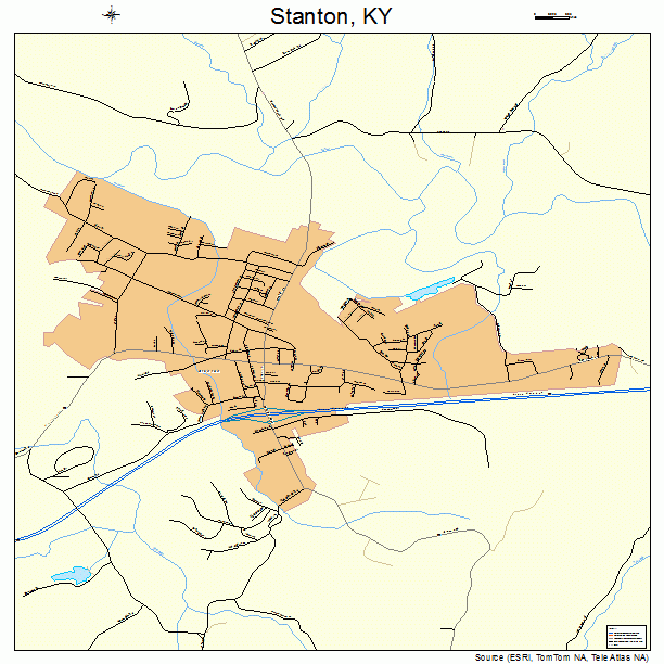 Stanton, KY street map