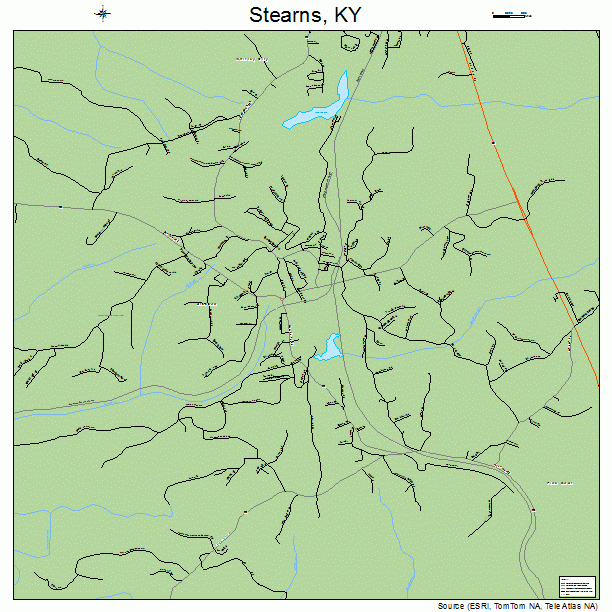 Stearns, KY street map