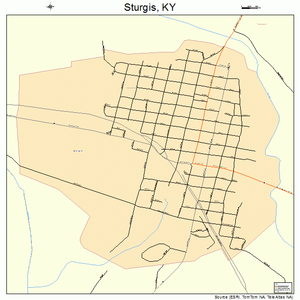 Sturgis, KY street map