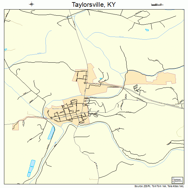 Taylorsville, KY street map
