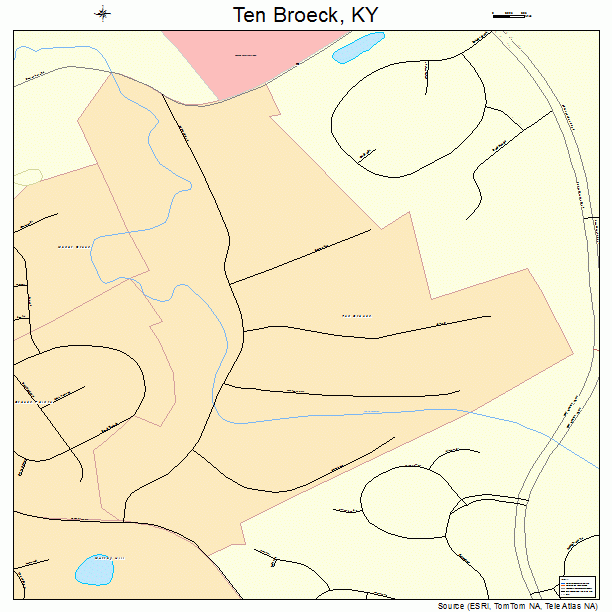 Ten Broeck, KY street map