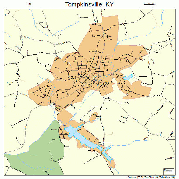 Tompkinsville, KY street map