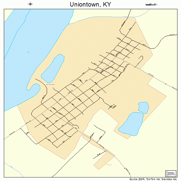 Uniontown, KY street map