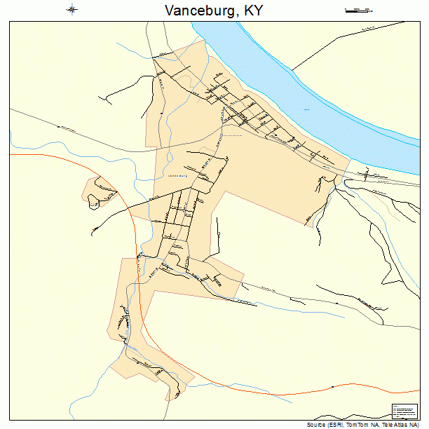 Vanceburg, KY street map