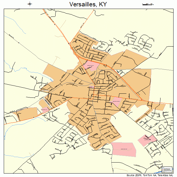Versailles, KY street map