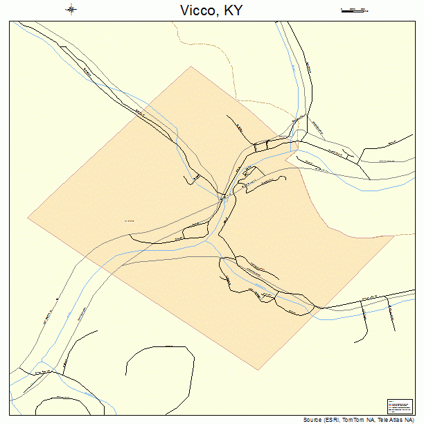 Vicco, KY street map