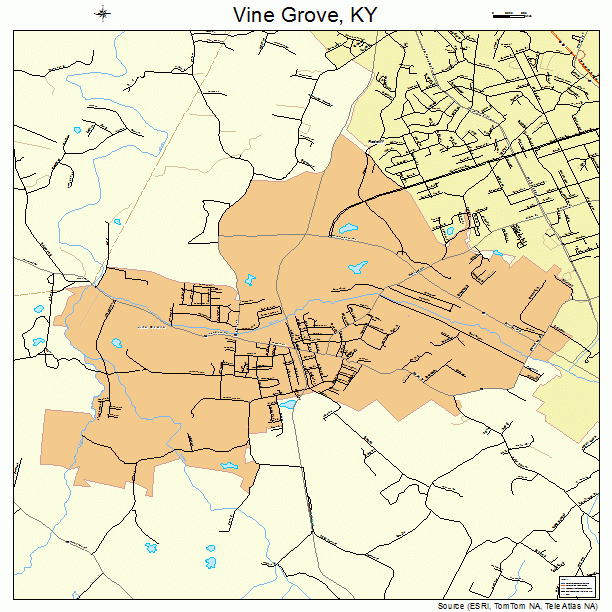 Vine Grove, KY street map