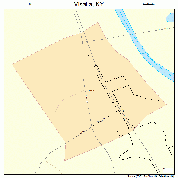 Visalia, KY street map